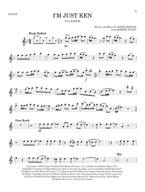 I'm Just Ken (from Barbie) - Ryan Gosling (Flute Solo)