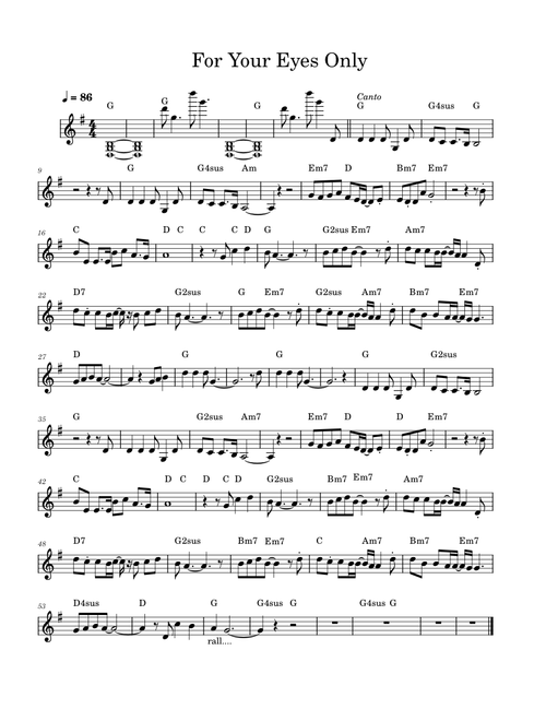 For your Eyes only – Bill Conti