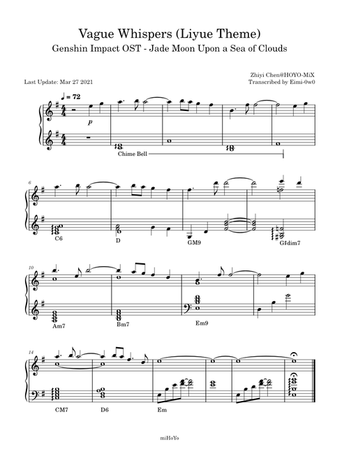 Vague Whispers 竹林的轻语 - Genshin Impact Liyue Theme