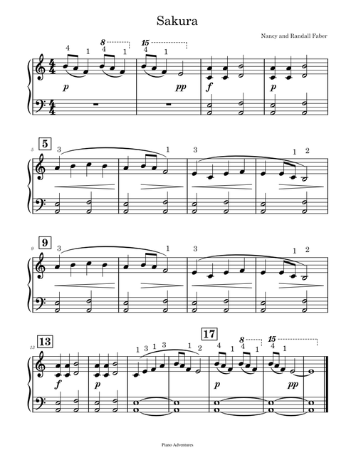 Piano adventures - lesson book @ perfomance book - Level 3A sheet