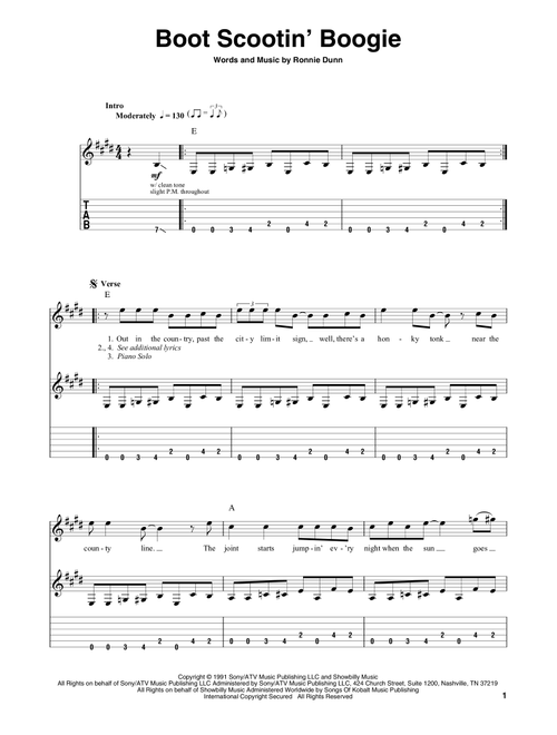Boot Scootin' Boogie - Brooks & Dunn (Guitar Tab Play-Along)