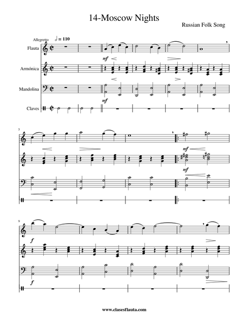 14-Moscow Nights-Russian folk song