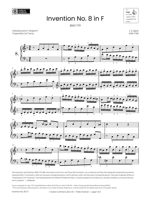 Invention No. 8 in F, BWV 779 – Bach – Grade 5 Piano Exam Pieces 2025 & 2026