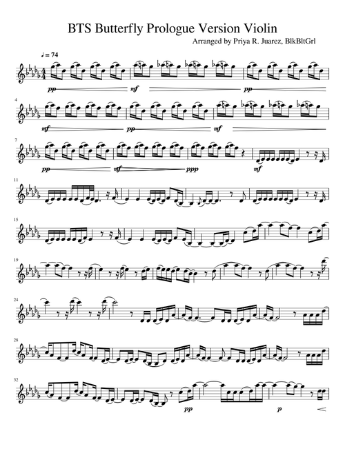 BTS Butterfly Prologue Version Violin