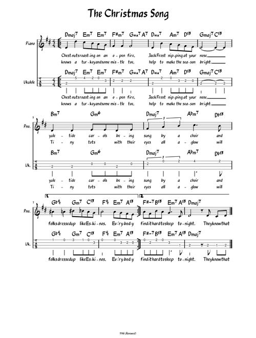 The Christmas Song (Lead sheet with lyrics )