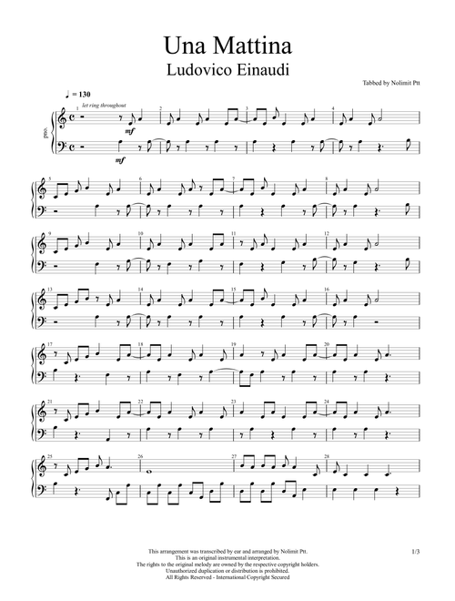 Una Mattina - Lüdovico Einaudi (Piano Solo)