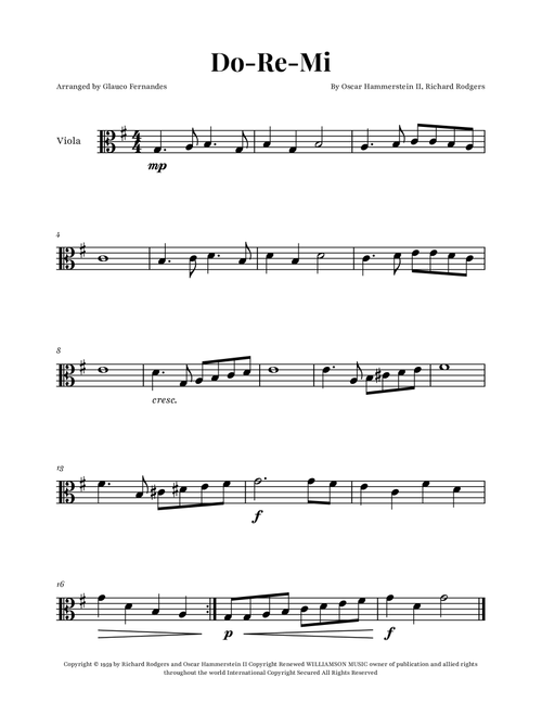 Do-Re-Mi (Arr. Glauco Fernandes) - Various Artists (Viola Solo)