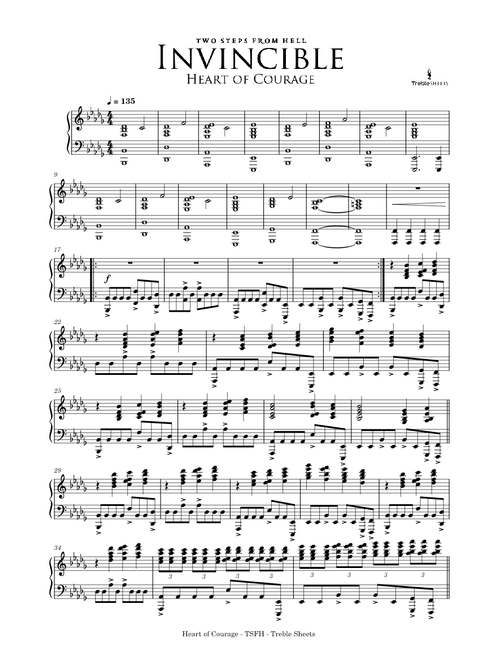 Heart of courage – Two Steps From Hell - piano tutorial