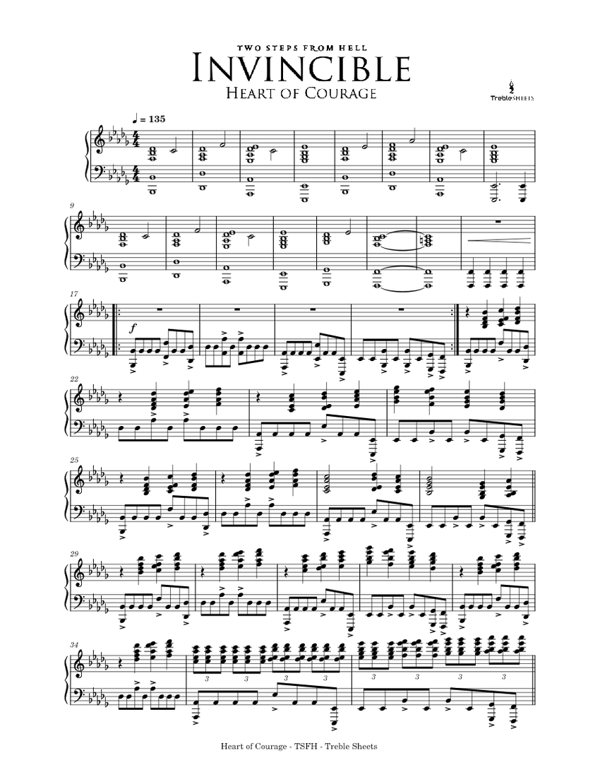 豊富なギフト Heart of courage – Two Steps From Hell - piano tutorial アート・デザイン・音楽