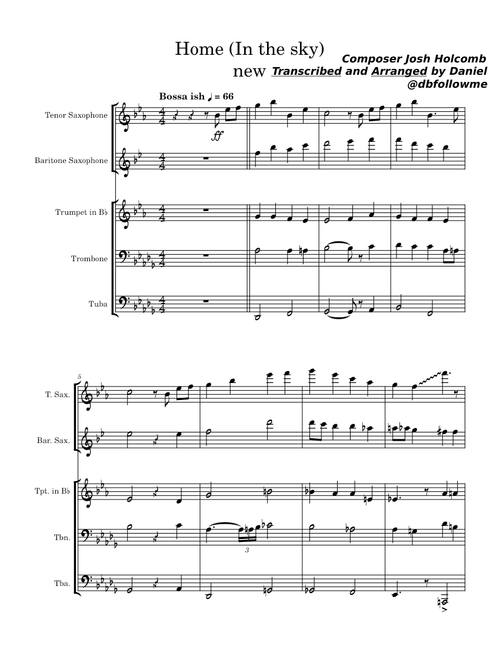 Home (In the sky) - Lucky Chops (Transcription)
