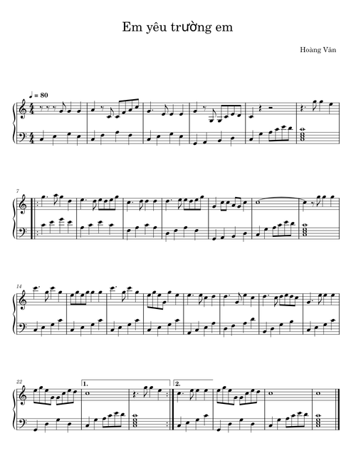Em yêu trường em - Hoàng Vân