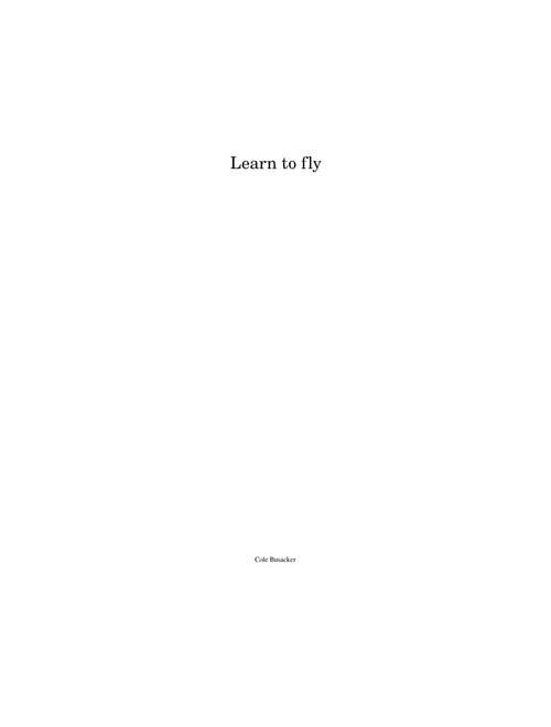 Learn To Fly