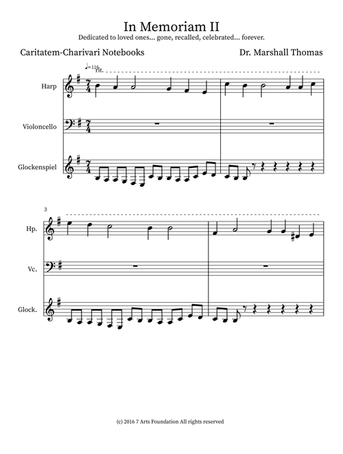In Memoriam II - Celebrity Chamber Players (Small Ensemble)