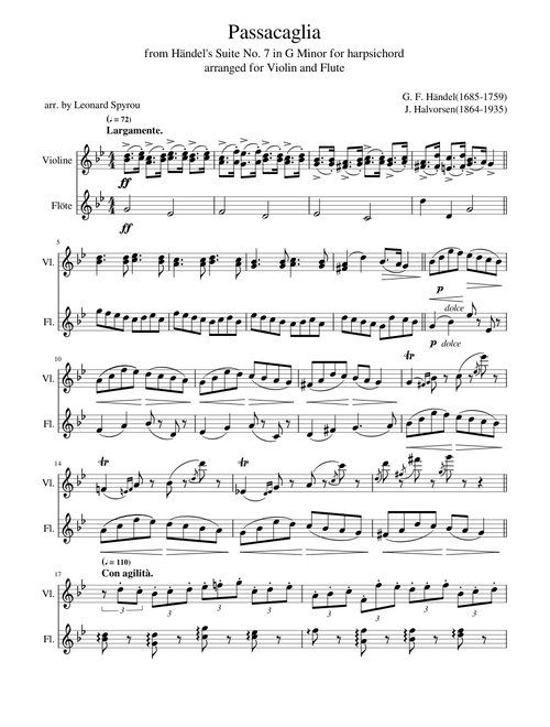 Passacaglia for Violin and Flute