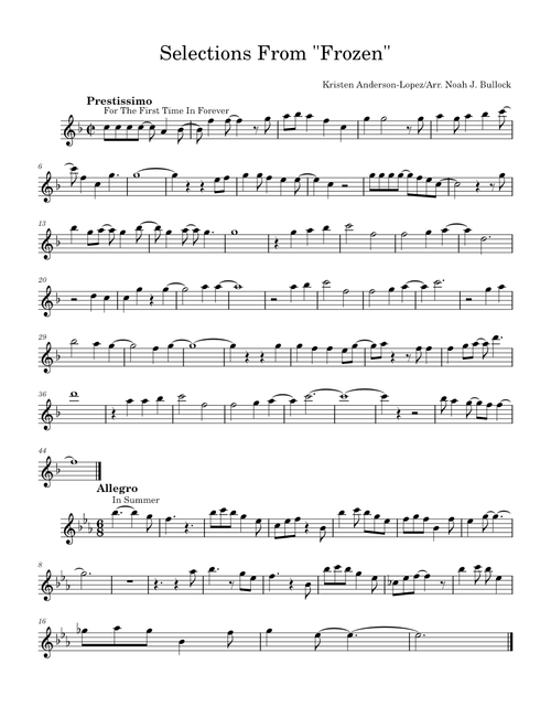Selections From "Frozen"