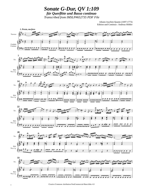 Quantz, J. J. _ Flute Sonata G-Dur, QV 1:109
