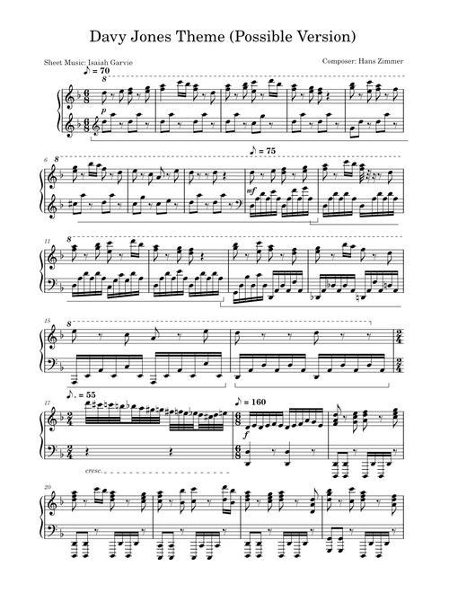 Davy Jones Theme (possible version) – Hans Zimmer