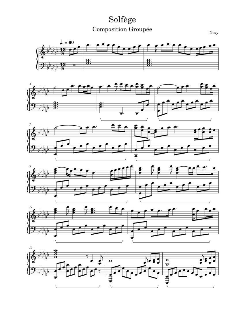 邦楽 Solfege Solfège Sheet Music for Piano (Solo) | MuseScore.com