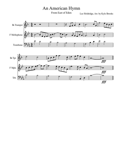 An American Hymn from East of Eden Brass Trio