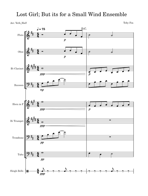 Lost Girl; But its for a Small Wind Ensemble