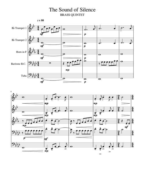 The Sound of Silence (Brass Ensemble)