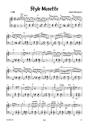 Style Musette - André Verchuren Sheet Music with Chords for Piano (Solo ...