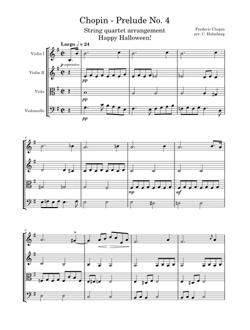 Prelude in E minor Op. 28 No. 4 – Frédéric Chopin