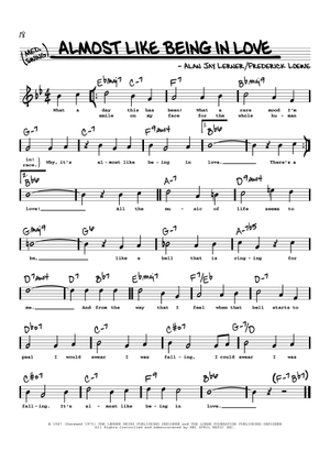 Almost Like Being In Love by Frederick Loewe - Large