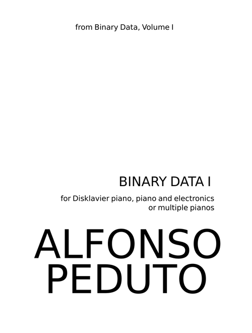 BINARY DATA I - ALFONSO PEDUTO