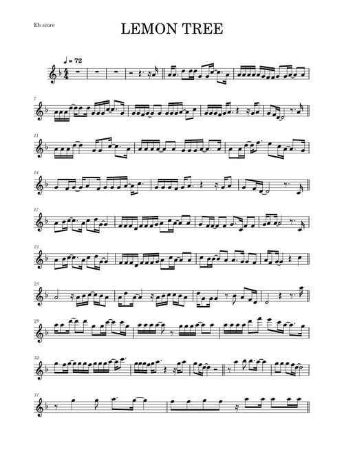 LEMON TREE (Alto Sax RMK)