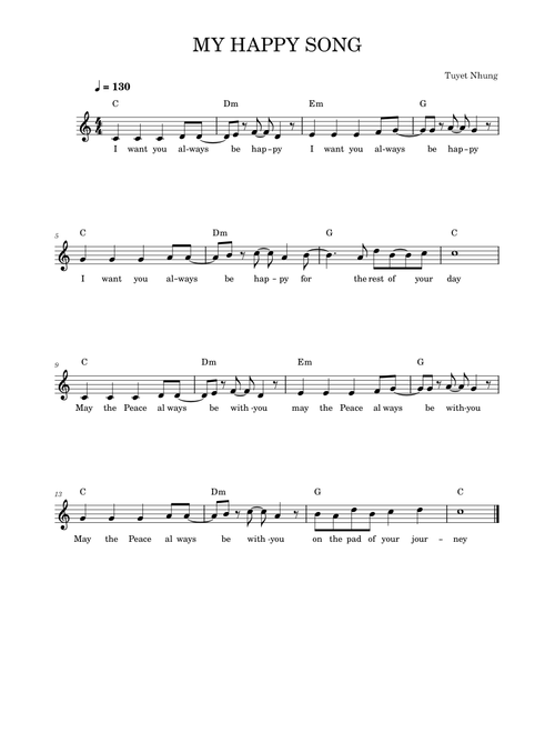 MY HAPPY SONG Upbeat