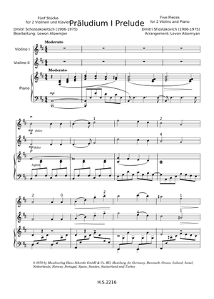 Duet for two violins op. 97 – Dmitri Shostakovich Sheet Music for ...