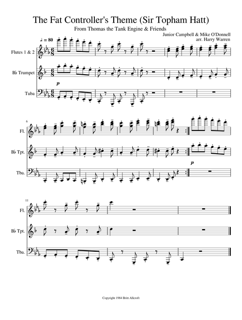 The Fat Controller's Theme (Sir Topham Hatt) from Thomas the Tank Engine & Friends