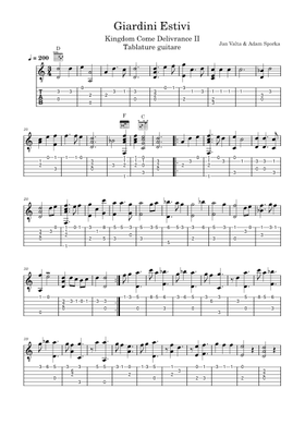 Free Kingdom Come: Deliverance by Jan Valta and Adam Sporka sheet