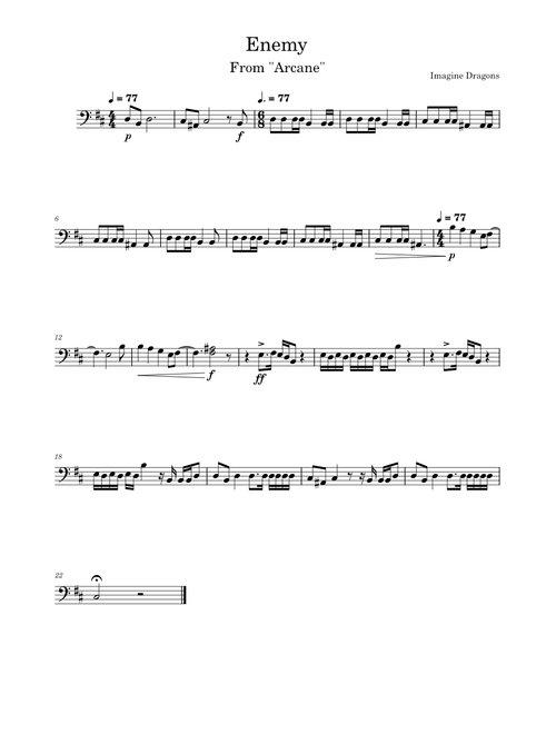 Enemy (for Solo Cello)