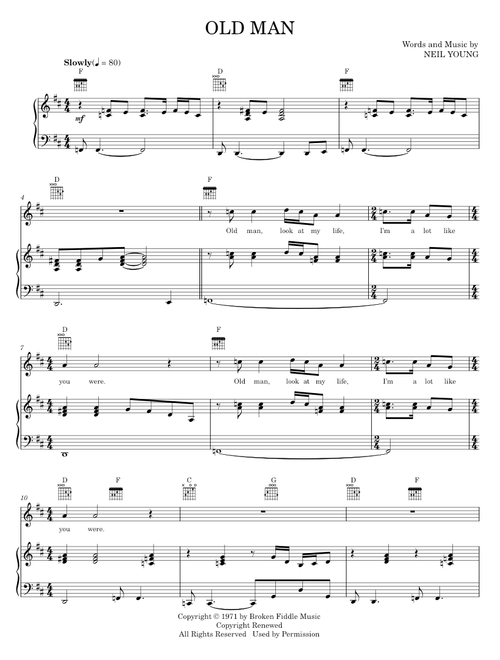 Old man - Neil Young (Piano-Vocal-Guitar)