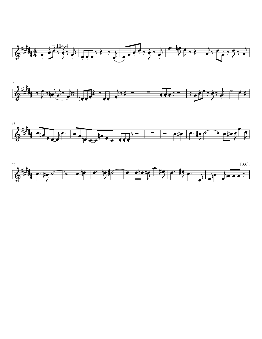 Nintendo wii - mii channel theme Sheet Music for Trumpet in