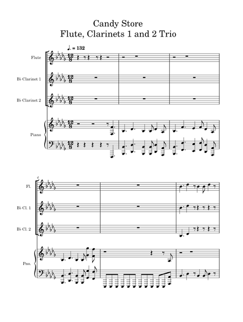 Heathers the musical - candy store – Misc Soundtrack Heathers the musical - Candy Store – Misc Soundtrack Candy Store Flute, Clarinets 1 and 2 Trio