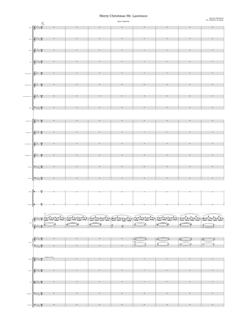 Merry Christmas, Mr. Lawrence – Ryuichi Sakamoto (Orchestra Musescore Mockup)