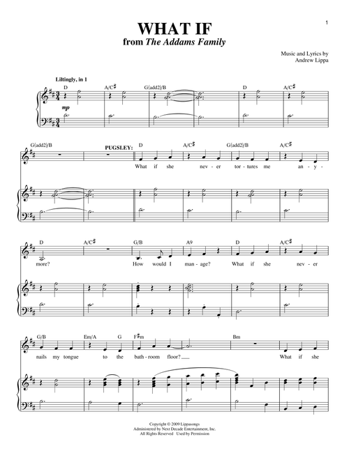 What If - Andrew Lippa (Piano Vocal)