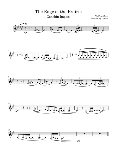 Genshin Impact - The Edge of the Prairie (Violin)
