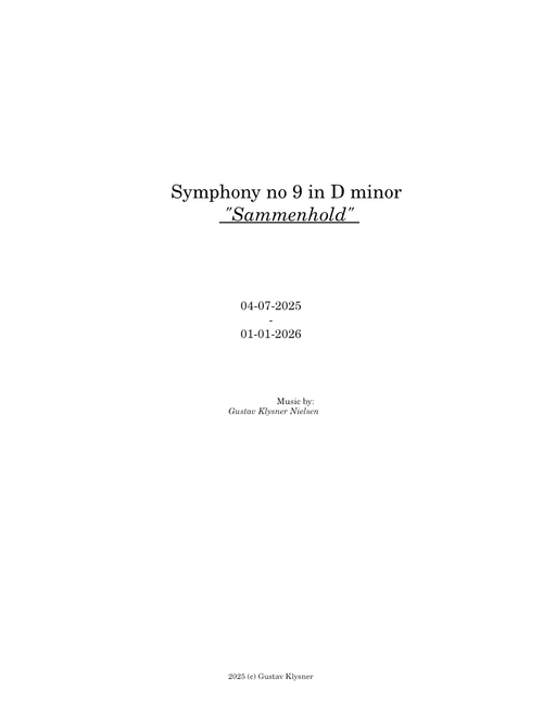 Symphony no 9 in D minor - Gustav Klysner Nielsen