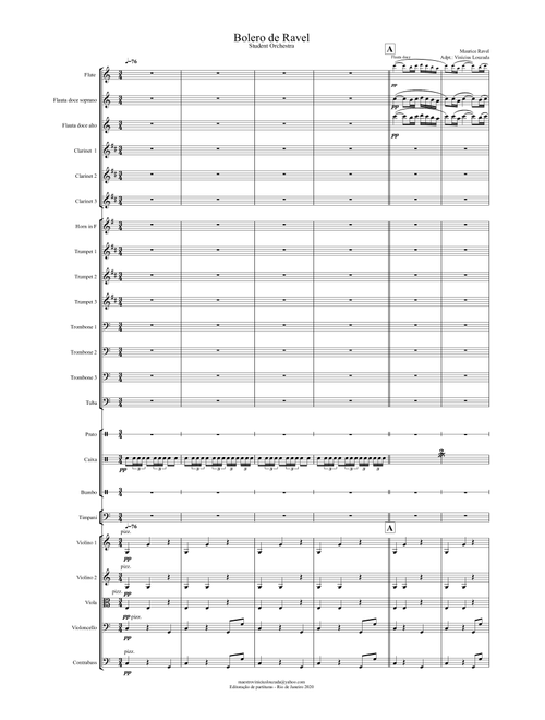Bolero de Ravel - Student Orchestra (Arr. Vinícius Louzada) - Maurice Ravel (Full Orchestra)