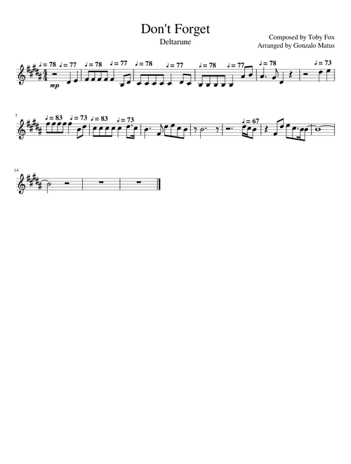 Don't Forget - Violin Solo