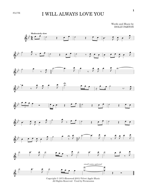 I Will Always Love You - Whitney Houston, Dolly Parton (Flute Solo)