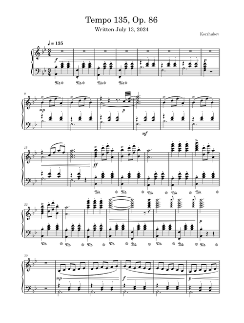 Tempo 135, Op. 86 - Korzhukov