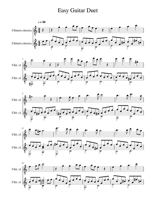 Easy Guitar Duet