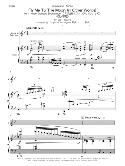 Fly Me To The Moon (in Other Words) (Arr. Tsuyoshi Yoroiguma) - Tony Bennett (Large Ensemble)