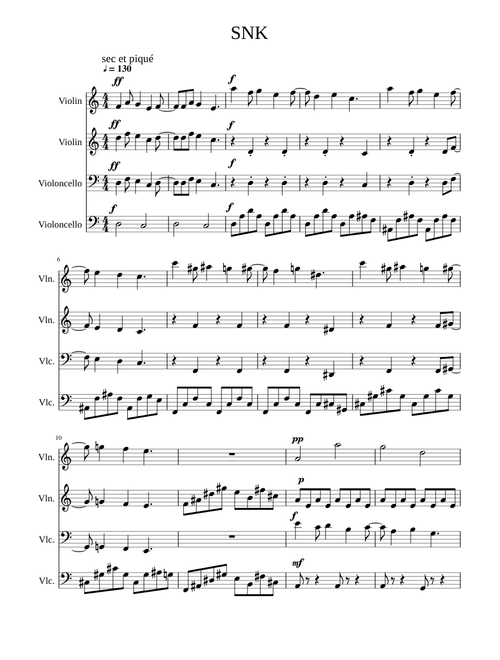 Attack on Titans (Shingeki no kyojin) - Guren no Yumiya (String Quartet)