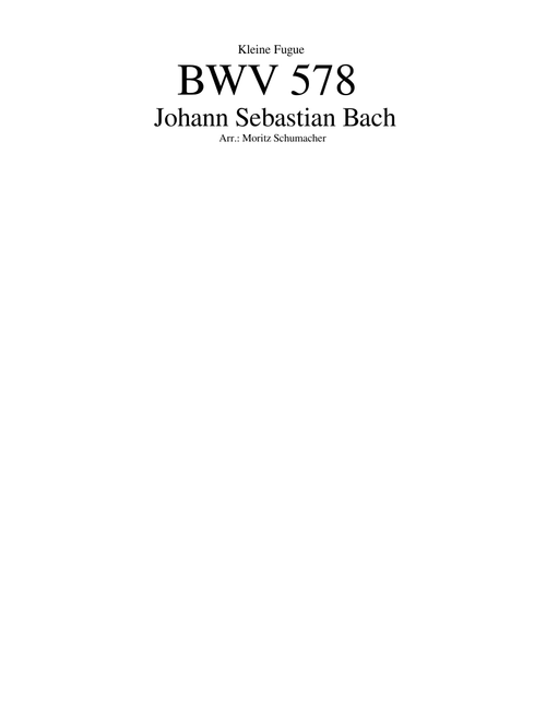 BWV 578 for Orchestra